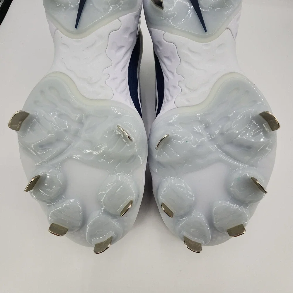 Nike Alpha Huarache Elite 4 Low‎ Baseball Cleats Mens 8 D2745-103 White Blue NEW